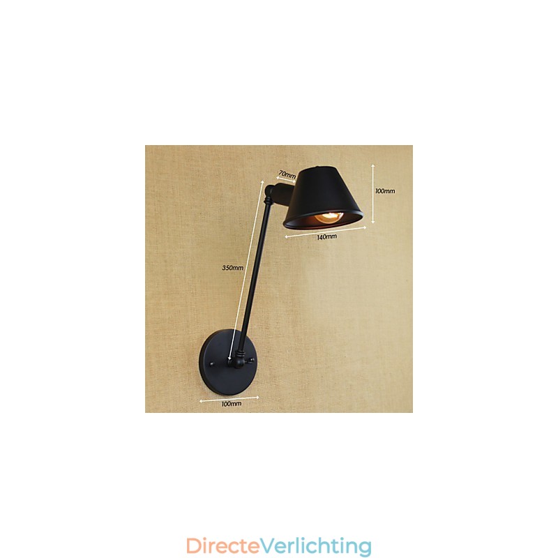 Retro eenvoudige wandlamp van ijzer