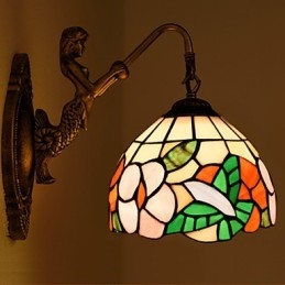 Europees gecontracteerd landelijk creatief smeedijzeren wandlamp glazen lampen