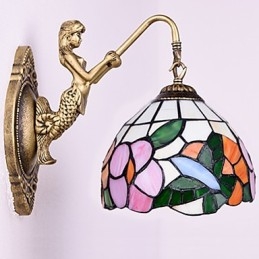 Europees gecontracteerd landelijk creatief smeedijzeren wandlamp glazen lampen
