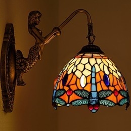 Europees gecontracteerd landelijk creatief smeedijzeren wandlamp glazen lampen