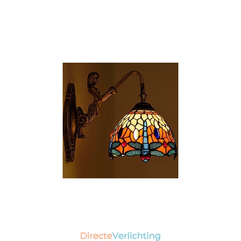 Europees gecontracteerd landelijk creatief smeedijzeren wandlamp glazen lampen