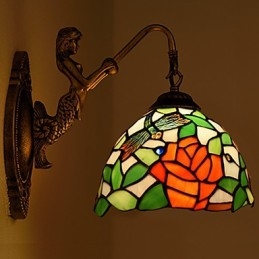 Europees gecontracteerd landelijk creatief smeedijzeren wandlamp glazen lampen