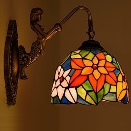 Europees gecontracteerd landelijk creatief smeedijzeren wandlamp glazen lampen