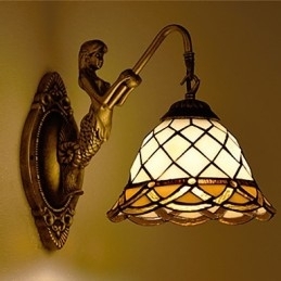 Europees gecontracteerd landelijk creatief smeedijzeren wandlamp glazen lampen