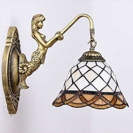 Europees gecontracteerd landelijk creatief smeedijzeren wandlamp glazen lampen