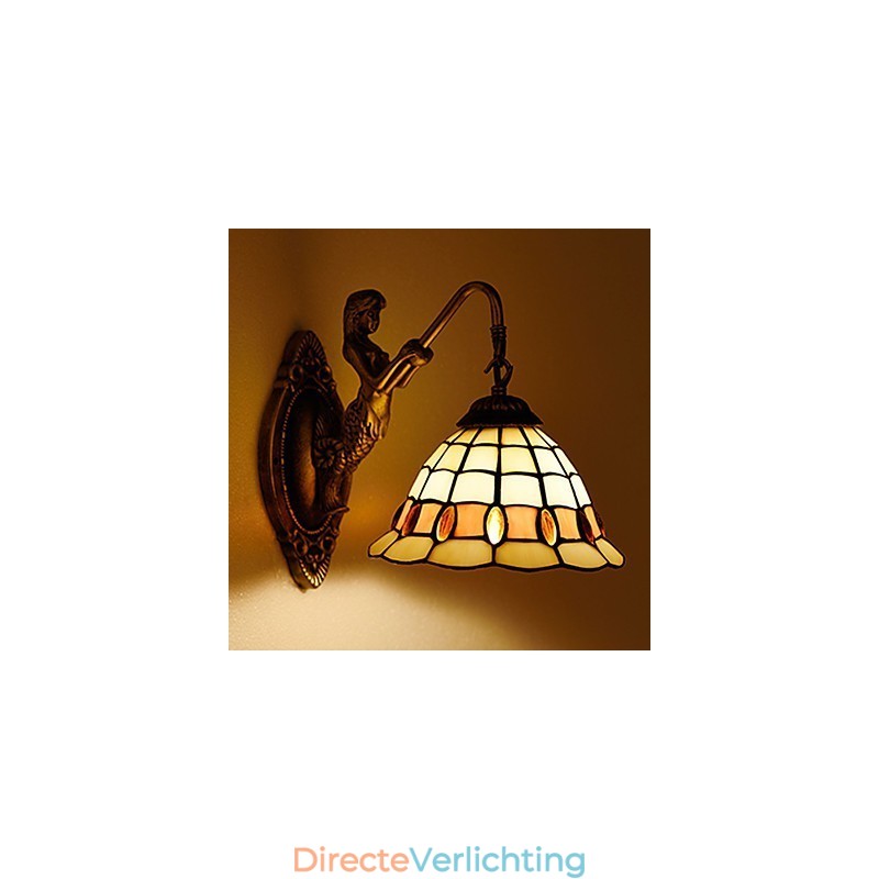 Europees gecontracteerd landelijk creatief smeedijzeren wandlamp glazen lampen