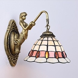 Europees gecontracteerd landelijk creatief smeedijzeren wandlamp glazen lampen