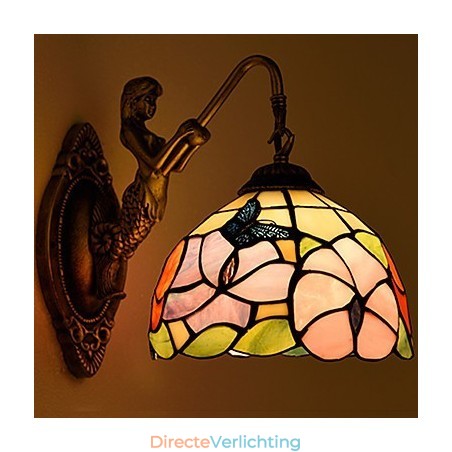 Europees gecontracteerd landelijk creatief smeedijzeren wandlamp glazen lampen Europees gecontracteerd landelijk creatief smeedijzeren wandlamp glazen lampen
