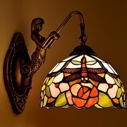 Europees gecontracteerd landelijk creatief smeedijzeren wandlamp glazen lampen