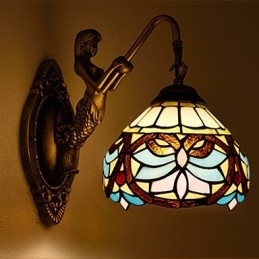 Europees gecontracteerd landelijk creatief smeedijzeren wandlamp glazen lampen