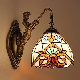 Europees gecontracteerd landelijk creatief smeedijzeren wandlamp glazen lampen