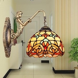 Europees gecontracteerd landelijk creatief smeedijzeren wandlamp glazen lampen