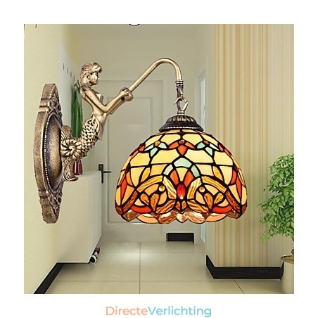 Europees gecontracteerd landelijk creatief smeedijzeren wandlamp glazen lampen Europees gecontracteerd landelijk creatief smeedijzeren wandlamp glazen lampen
