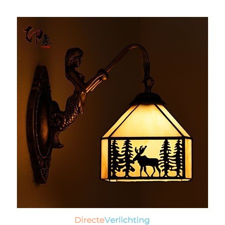 Kersthert Europees gecontracteerd landelijk creatief smeedijzeren wandlamp glazen lampen Kersthert Europees gecontracteerd landelijk creatief smeedijzeren wandlamp glazen lampen