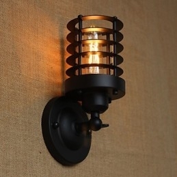 Retro Eenvoudige Elegante Zwarte Nachtkastje Gangpad Trap Balkon Decoratieve Wandlamp