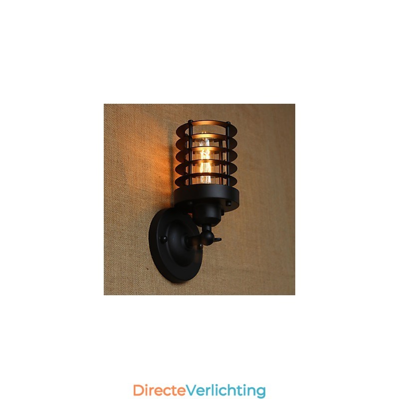 Retro Eenvoudige Elegante Zwarte Nachtkastje Gangpad Trap Balkon Decoratieve Wandlamp
