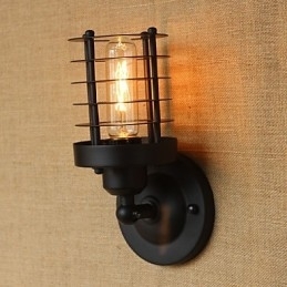 Retro Eenvoudige Elegante Zwarte Nachtkastje Gangpad Trap Balkon Decoratieve Wandlamp