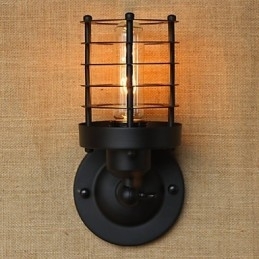 Retro Eenvoudige Elegante Zwarte Nachtkastje Gangpad Trap Balkon Decoratieve Wandlamp