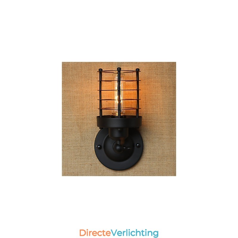 Retro Eenvoudige Elegante Zwarte Nachtkastje Gangpad Trap Balkon Decoratieve Wandlamp