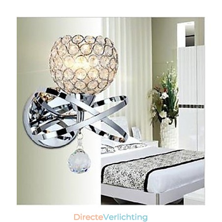 Enkele kop kristallen wandlamp Enkele kop kristallen wandlamp