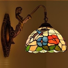 Europees gecontracteerd landelijk creatief smeedijzeren wandlamp glazen lampen