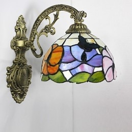 Europees Mediterrane Gecontracteerde Landelijke Creatieve Smeedijzeren Wandlamp Glazen Verlichting