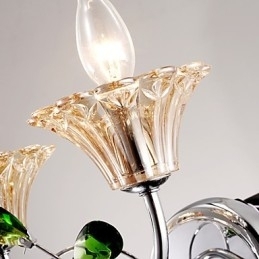Wandlampen Badkamerverlichting Kaars Wandlampen Kristal Modern Hedendaags Metaal