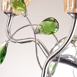 Wandlampen Badkamerverlichting Kaars Wandlampen Kristal Modern Hedendaags Metaal