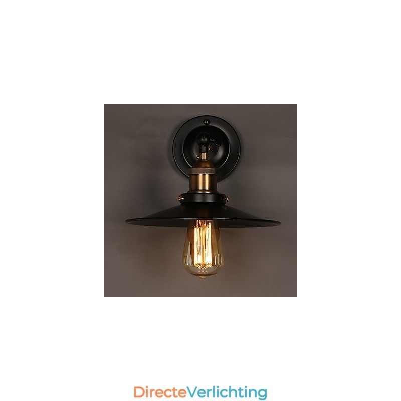 Creatieve Nordic Light enkele kop zwarte paraplu wandlamp herstelt oude manieren licht