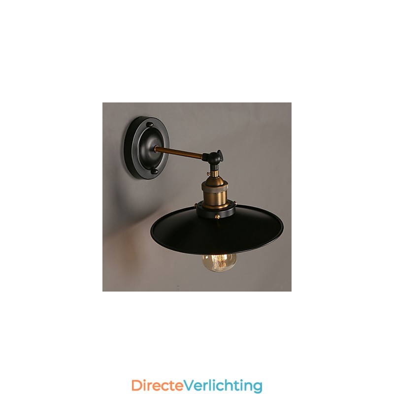 Creatieve Nordic Light enkele kop zwarte paraplu wandlamp herstelt oude manieren licht