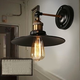 Creatieve Nordic Light enkele kop zwarte paraplu wandlamp herstelt oude manieren licht
