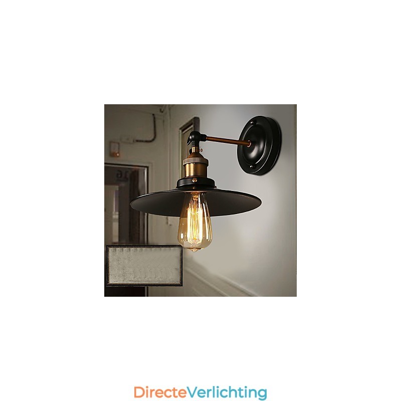 Creatieve Nordic Light enkele kop zwarte paraplu wandlamp herstelt oude manieren licht