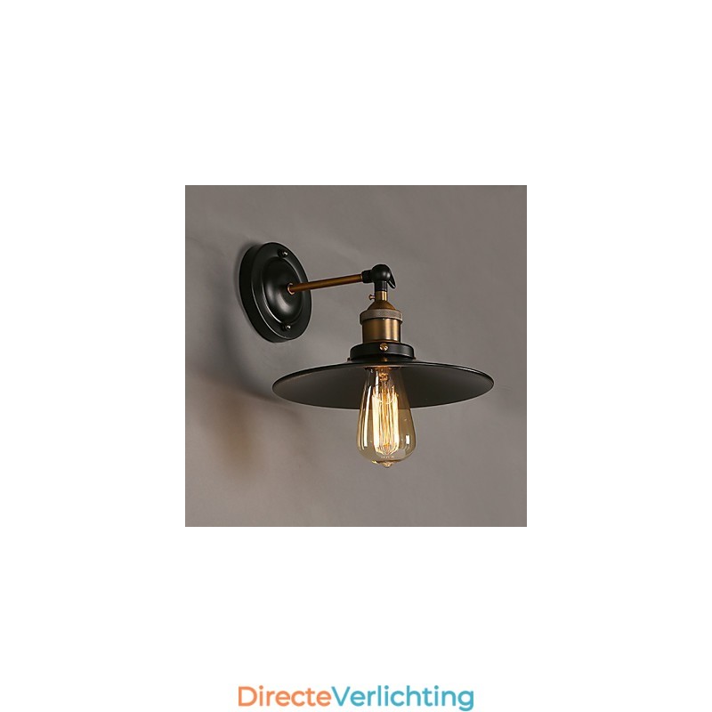 Creatieve Nordic Light enkele kop zwarte paraplu wandlamp herstelt oude manieren licht