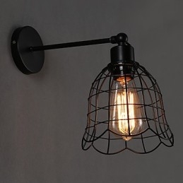 Enkele kop industriële wind wandlamp gecontracteerd Europa type wandlamp smeedijzeren lamp