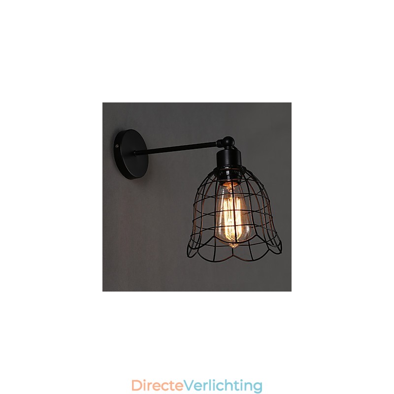 Enkele kop industriële wind wandlamp gecontracteerd Europa type wandlamp smeedijzeren lamp