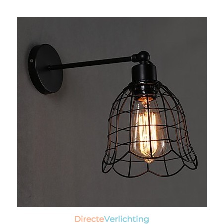 Enkele kop industriële wind wandlamp gecontracteerd Europa type wandlamp smeedijzeren lamp Enkele kop industriële wind wandlamp gecontracteerd Europa type wandlamp smeedijzeren lamp