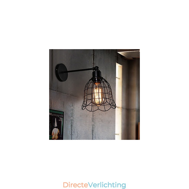Enkele kop industriële wind wandlamp gecontracteerd Europa type wandlamp smeedijzeren lamp