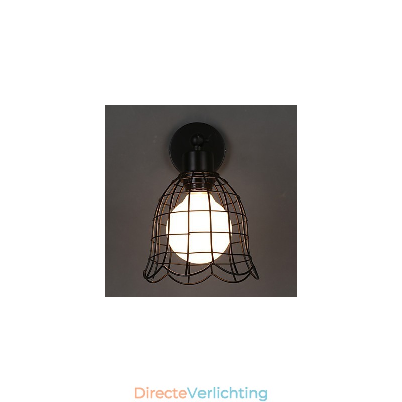 Enkele kop industriële wind wandlamp gecontracteerd Europa type wandlamp smeedijzeren lamp