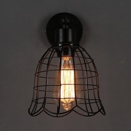Enkele kop industriële wind wandlamp gecontracteerd Europa type wandlamp smeedijzeren lamp
