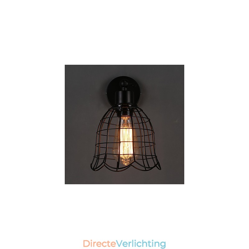 Enkele kop industriële wind wandlamp gecontracteerd Europa type wandlamp smeedijzeren lamp