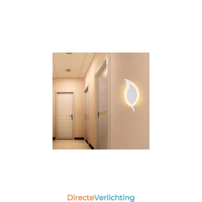 Creatieve eenvoudige mode moderne acryl gecontracteerde wandlamp legering kleine bladeren licht