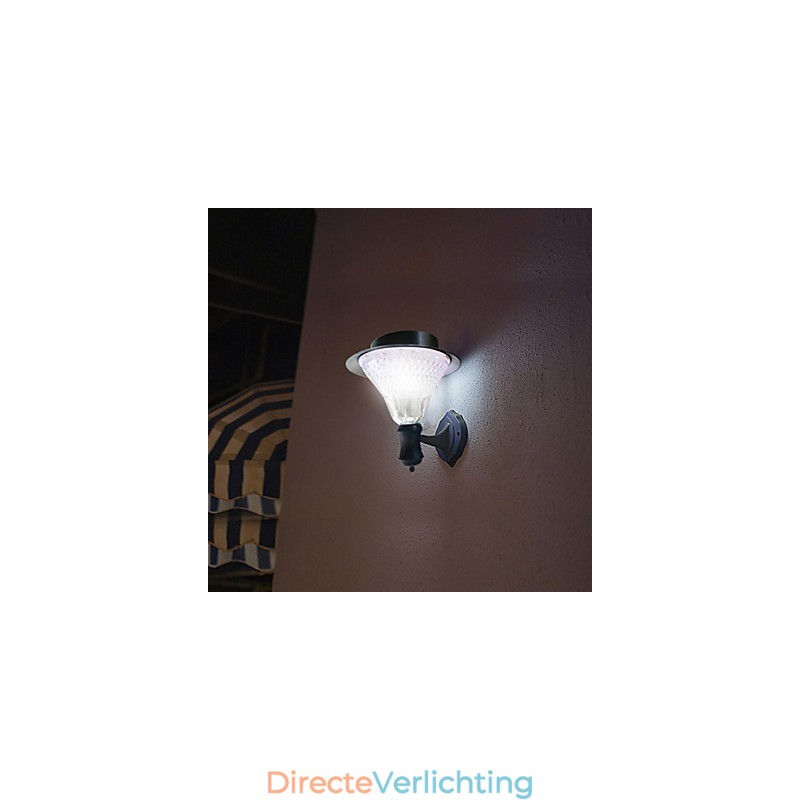 Buiten Zonne-energie Witte Villa Muurbevestiging Tuin Binnenplaats Deur Pad Licht Lamp
