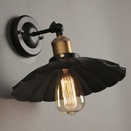 Creatieve trap die oude manieren herstelt Enkelvoudige zwarte jurk smeedijzeren wandlamp