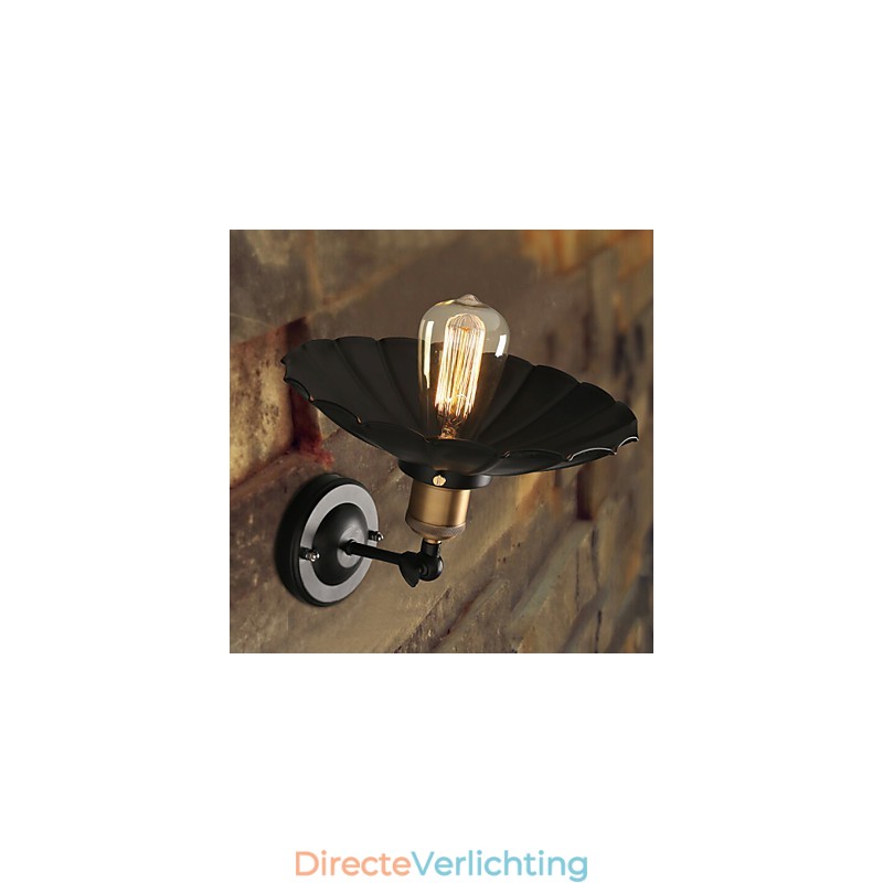 Creatieve trap die oude manieren herstelt Enkelvoudige zwarte jurk smeedijzeren wandlamp