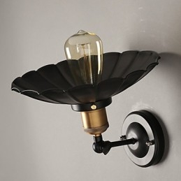 Creatieve trap die oude manieren herstelt Enkelvoudige zwarte jurk smeedijzeren wandlamp