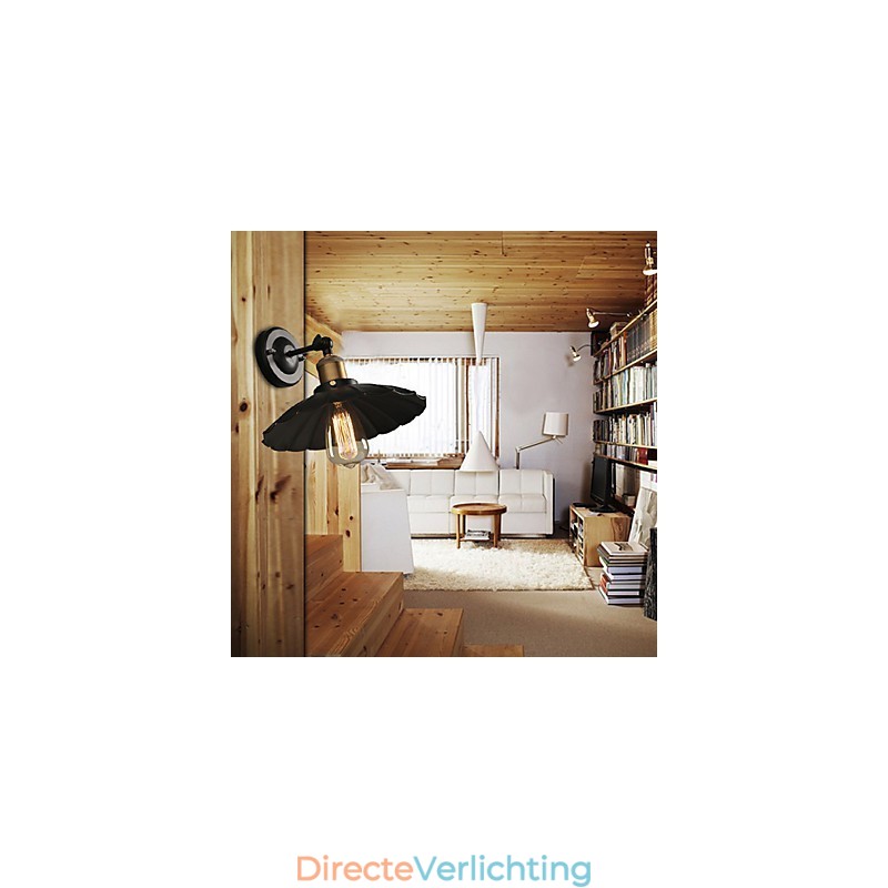 Creatieve trap die oude manieren herstelt Enkelvoudige zwarte jurk smeedijzeren wandlamp