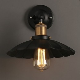 Creatieve trap die oude manieren herstelt Enkelvoudige zwarte jurk smeedijzeren wandlamp