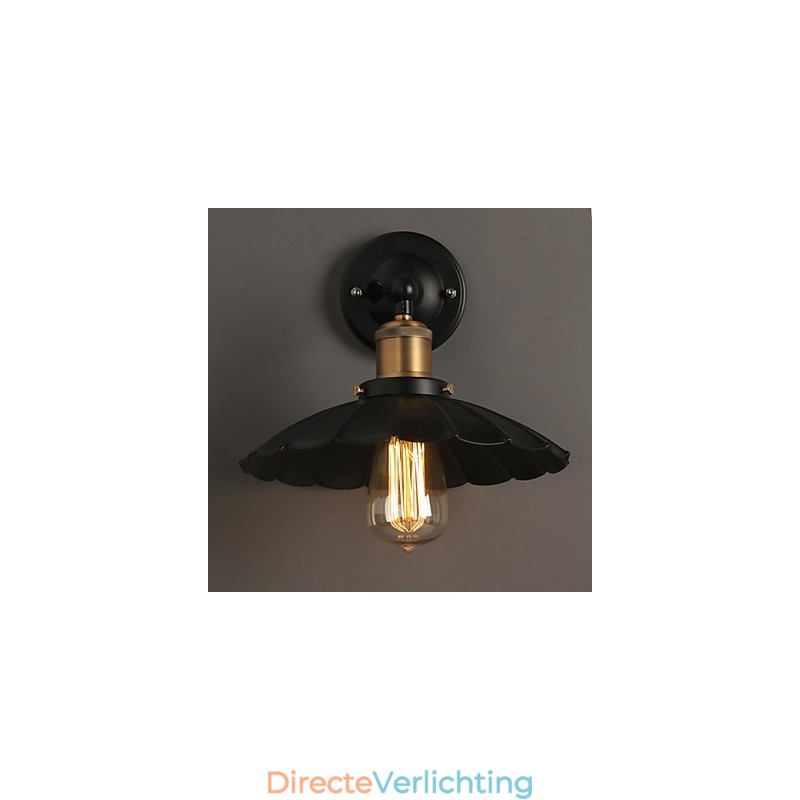 Creatieve trap die oude manieren herstelt Enkelvoudige zwarte jurk smeedijzeren wandlamp