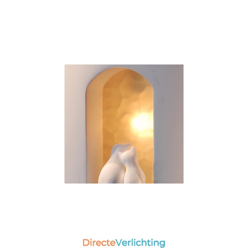 Mode Warme Kinderkamer Hanglamp Creatieve Kitty Gips Wandlamp Verlichting