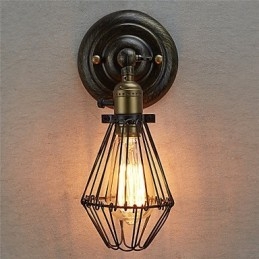 Vintage Stijl Industriële Openen en Sluiten Licht Wandlamp Kooilamp Loft Herstellende Oude Manieren Wandlamp